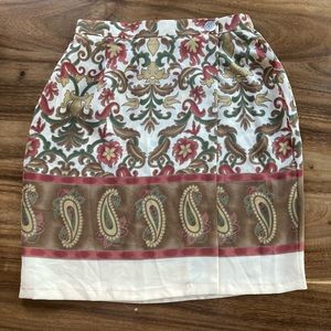Faux Wrap Skirt - Elastic Waist in back- boho vintage vibes